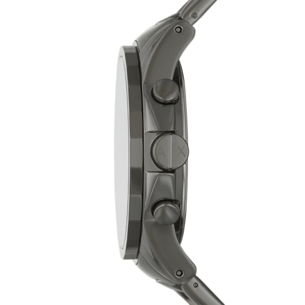 Armani Exchange Reloj para hombre, movimiento cronógrafo de cuarzo y caja de 45 mm con correa de acero inoxidable, Gris