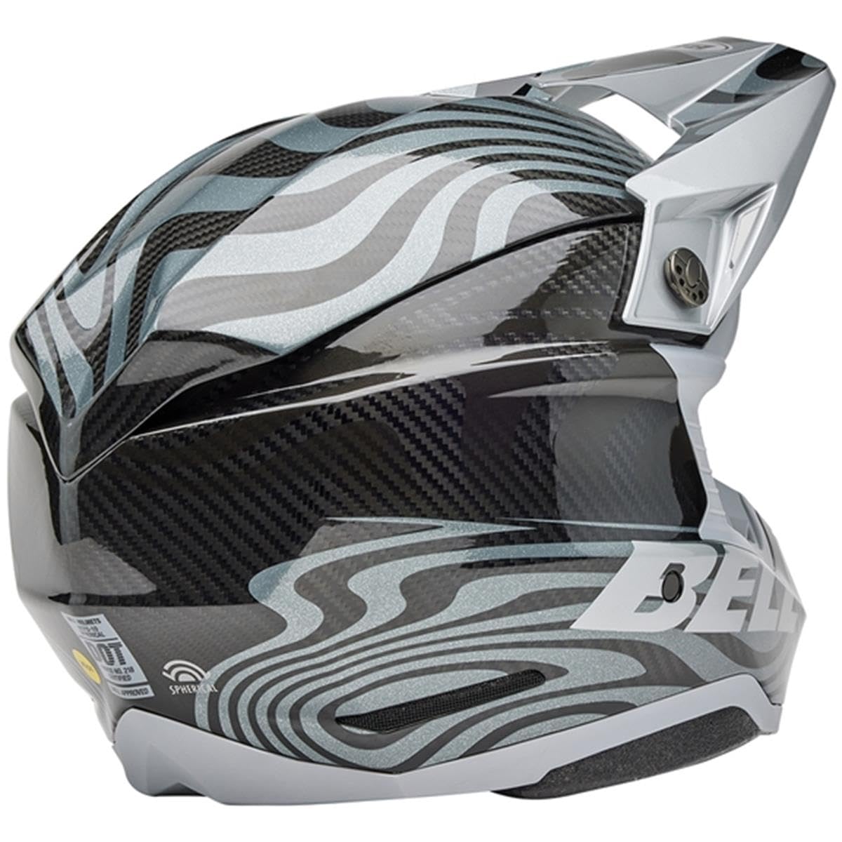 BELL Moto-10 Spherical Casco, Unisex, Plateado/Gris, Medium