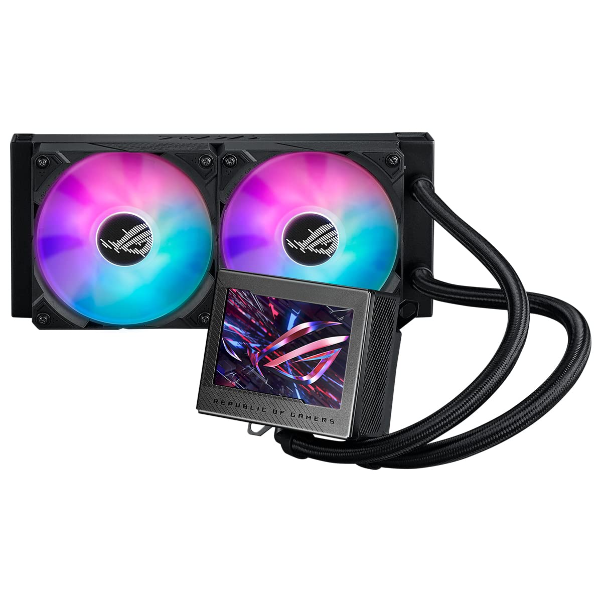 Asus ROG Ryujin III 240 ARGB - Kit de Refrigeración líquida CPU, Bomba Asetek 8a generación, 2 ventiladores de 120 mm, pantalla LCD de 3.5", Compatible con Intel LGA 1700, 115x, 1200 y AM4, AM5