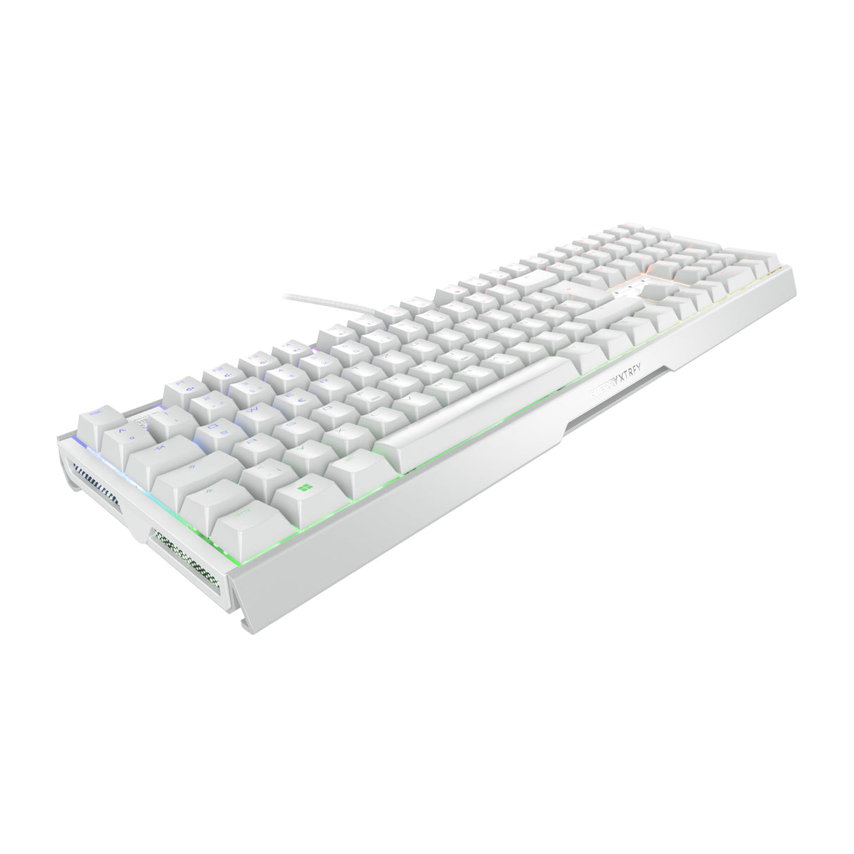 CHERRY XTRFY MX 3.1, Teclado Gaming mecánico, distribución de teclado alemán (QWERTZ), iluminación RGB, carcasa de aluminio, conexión USB-A, switches MX2A RED, blanco