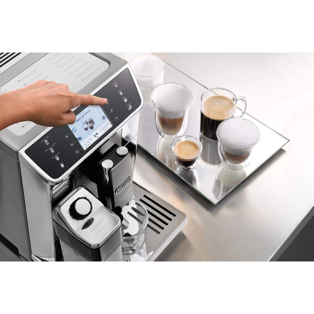 Cafetera automática De'Longhi PrimaDonna Elite ECAM 656.55.MS con pantalla a color TFT de 3,5 pulgadas, sistema de leche integrado