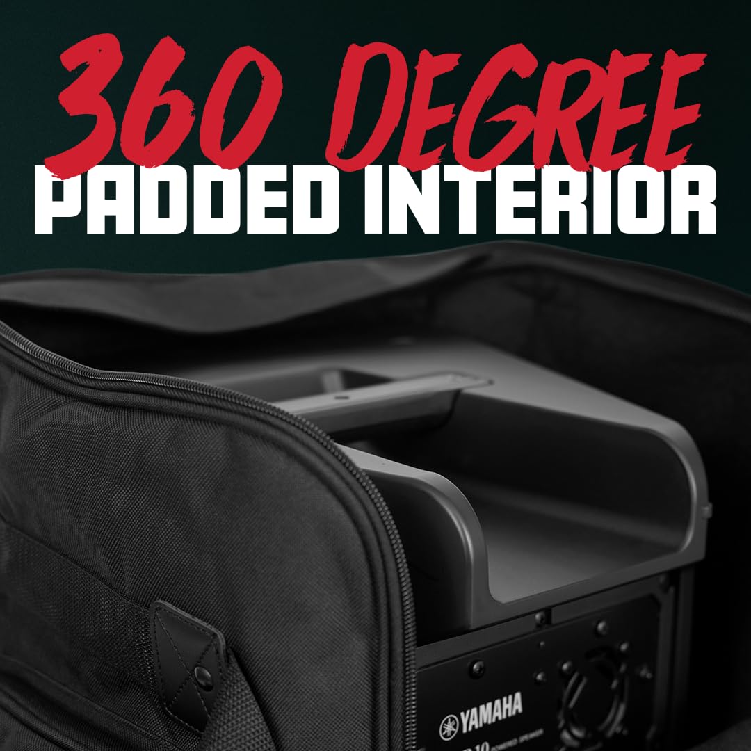 Gator Cases Bolsa de altavoz resistente para altavoces compactos de 10"; se adapta a QSC K10, Yamaha DXR10 y más (GPA-TOTE10)