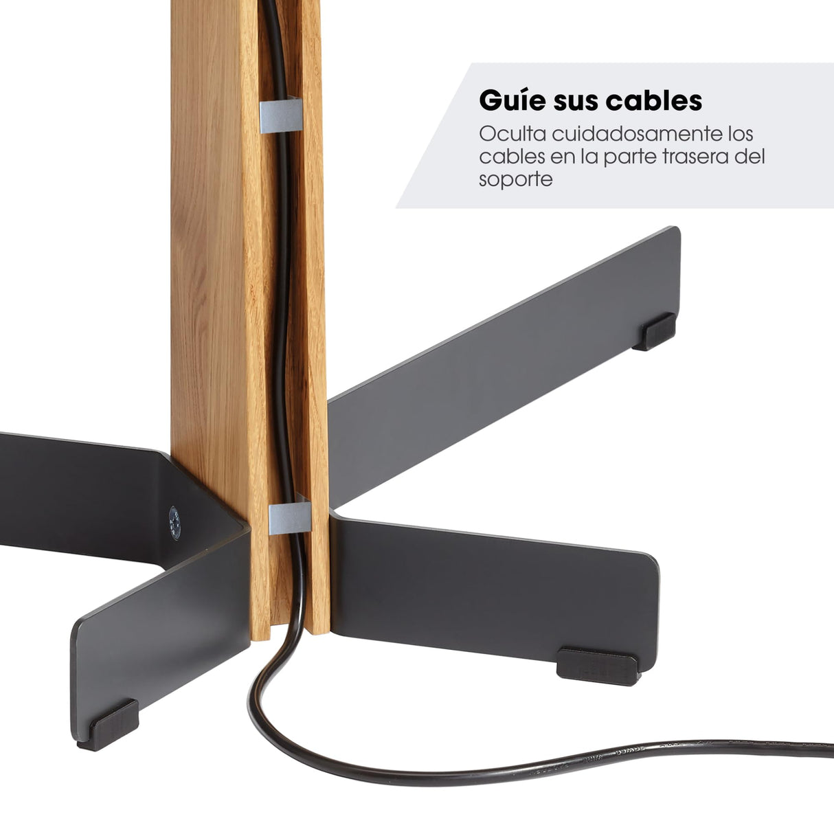 Vogel's TVS 3695 - Soporte para televisor de 40 a 77 Pulgadas, máx. 50 kg, Giratorio hasta 90°, VESA 600 x 400, Soporte de TV de Madera de Roble y Acero con certificación PEFC