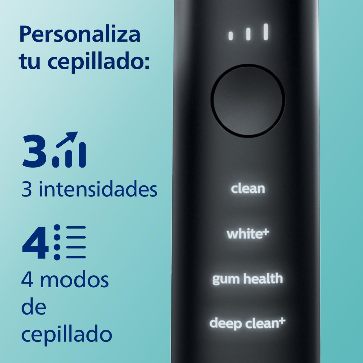 Philips Sonicare DiamondClean 9000 cepillo dental eléctrico, cepillo dental sónico con aplicación, sensor de presión, 4 modos de cepillado, 3 niveles de intensidad, negro, modelo HX9911/09