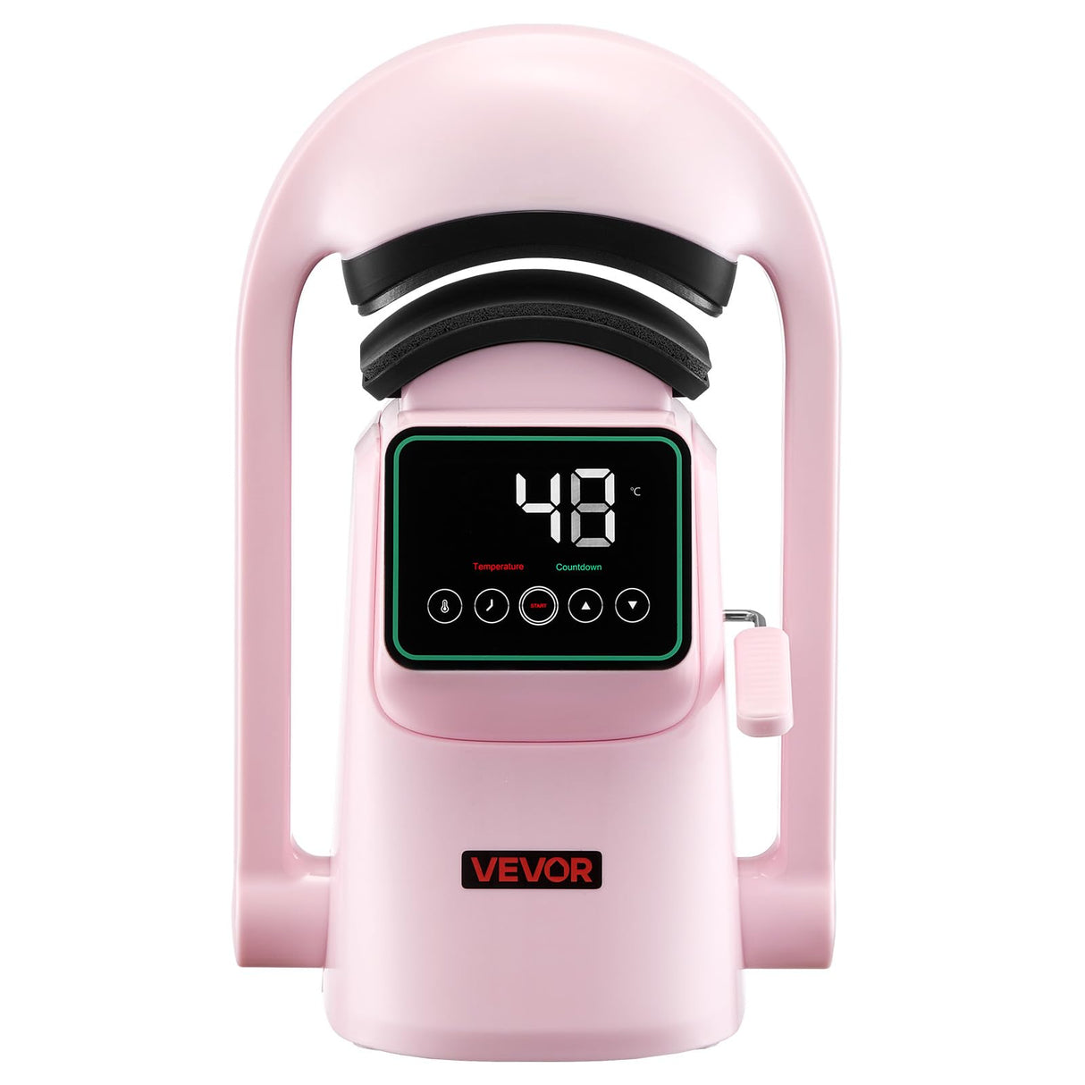 VEVOR Prensa Térmica Automática para Gorras con 2 Platinas Intercambiables Pantalla Táctil para un Control Preciso de Tiempo y Temperatura, Impresión por Transferencia Térmica para Sombreros, Rosa