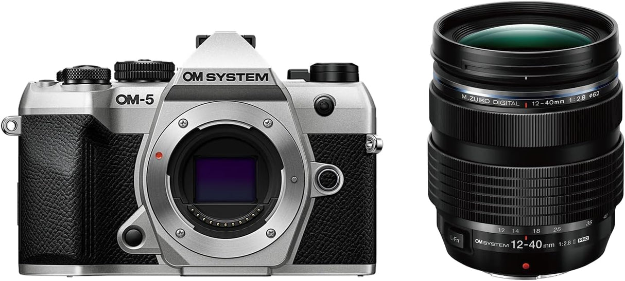 OM System Cámara Micro Cuatro Tercios OM System OM-5 Mark II, Incl. Objetivo M.Zuiko Digital ED 12-40mm F2.8 Pro, Sensor Live Mos de 20 MP, estabilización de Imagen de 5 Ejes
