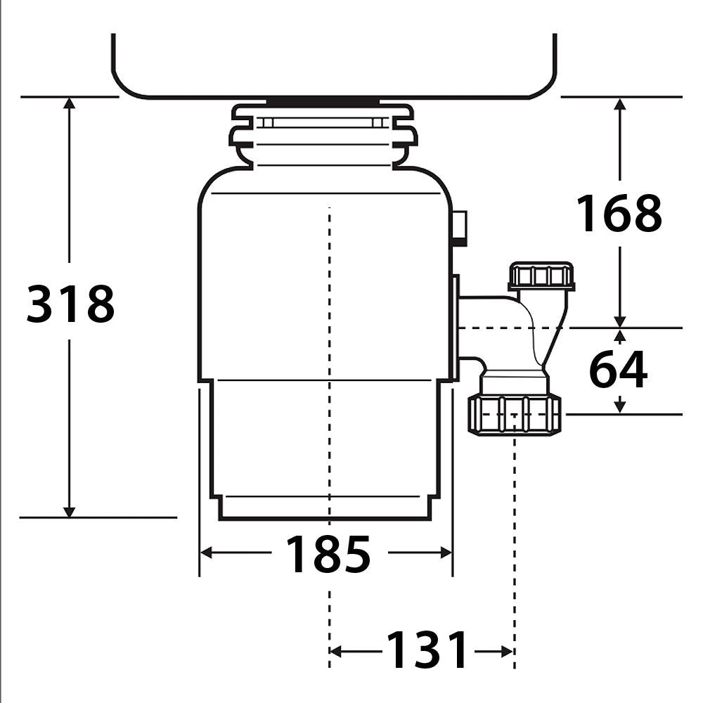 Basura para cocina de InSinkErator. Modelo 66, 0,75 CV con interruptor para aire, 1 unidad, 77971T