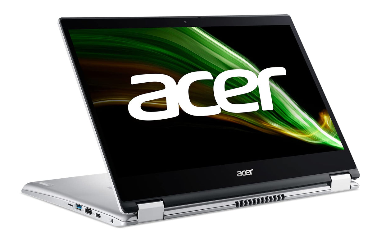 Acer Spin 1 SP114-31N - Ordenador Portátil Táctil 14" Full HD LED IPS(Intel Celeron N5100, 4GB RAM, 128GB SSD, Intel UHD Graphics, Windows 11 Home S, Stylus pen) Silver, Teclado QWERTY Español