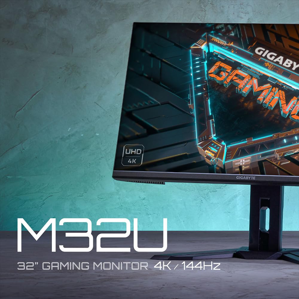 Gigabyte M32U 31.5" Monitor de Juego 4K UHD - 3840 x 2160, 144Hz, 1ms, 350 CD/m², FreeSync Premium Pro, Display HDR400, HDMI 2.1, Displayport 1.4