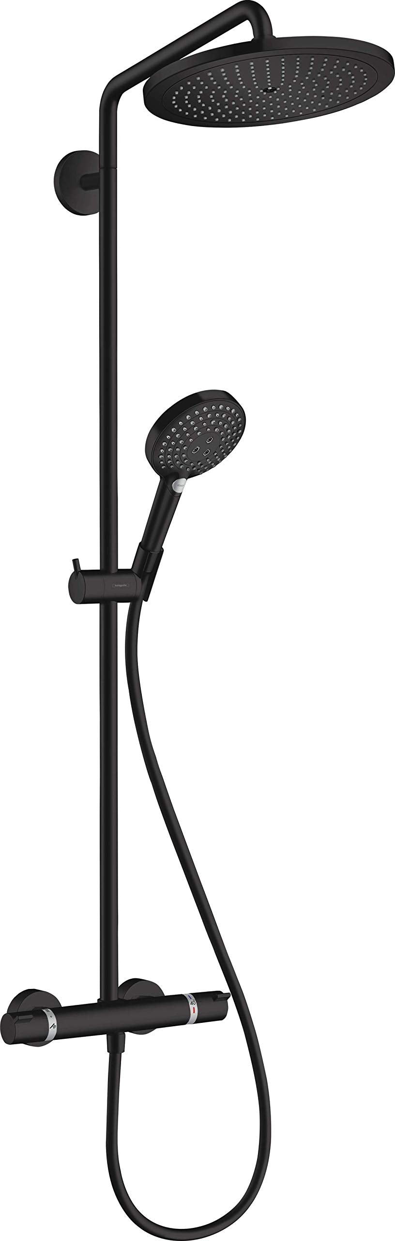 hansgrohe 26890670 Pipe, Negro Mate, 1.00