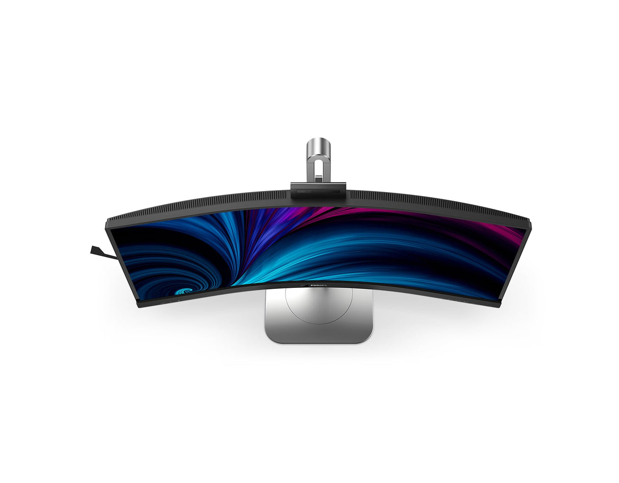 Philips 34B2U6603CH - Monitor Curvo WQHD de 34 Pulgadas, Regulable en Altura, Altavoces, cámara Web de 5 MP, cancelación de Ruido, HDR400 (120 Hz, HDMI, DisplayPort, USB-C, Hub USB) Gris Oscuro