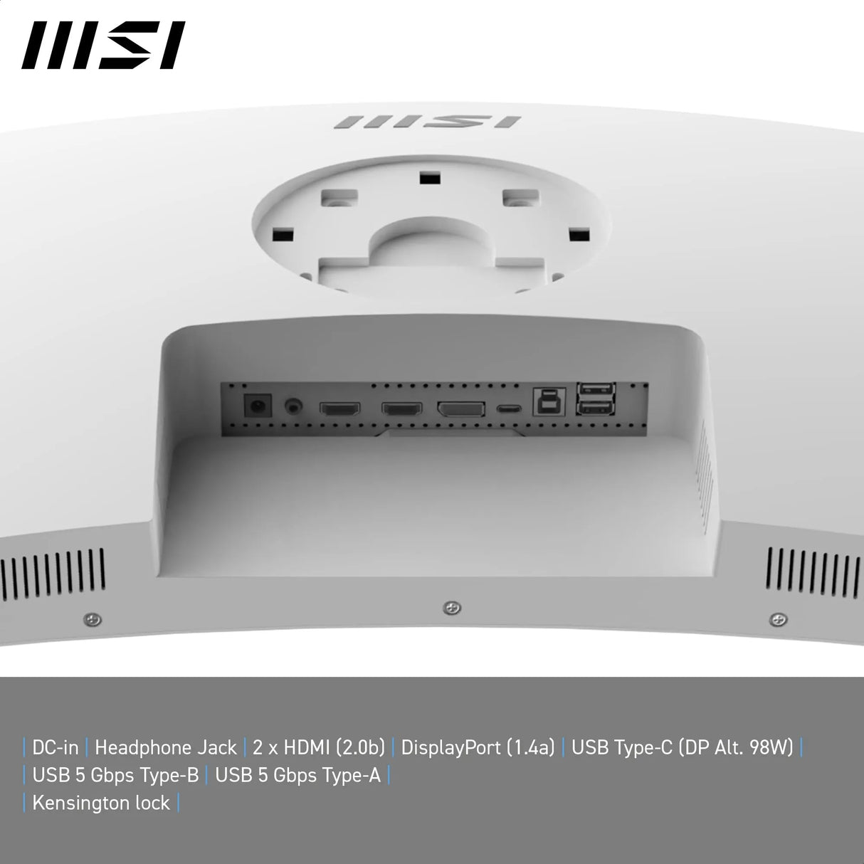 MSI Modern MD342CQPW Monitor Curvo de 34" UWQHD 1500R, Panel VA 3440 x 1440, 21:9, KVM, Pip/PBP, 120Hz, 300 nits, Anti-Glare, Altavoces Integrados, Ajustable en 3 direcciones, HDMI 2.0b