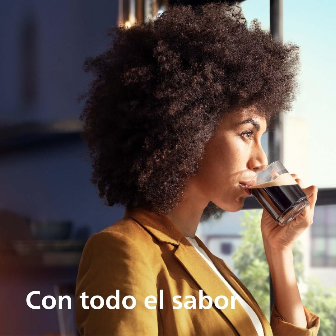 Philips Cafetera Totalmente Automática Serie 5500-20 cafés Calientes y Helados, Sistema de Leche QuickClean LatteGo, 40% más Silenciosa Gracias a SilentBrew, QuickStart, Negro y Plata (EP5546/70)