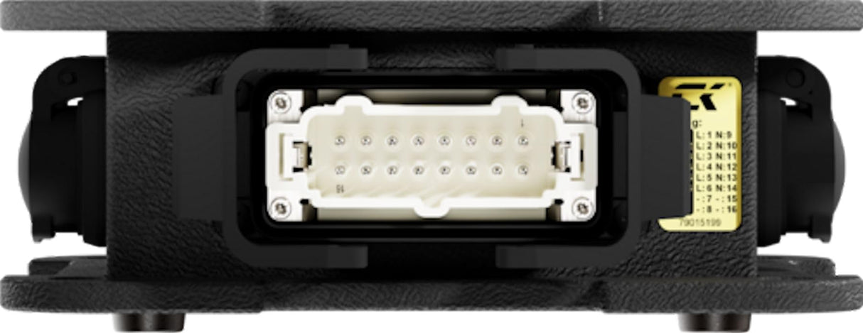Power Turtle Multicore Box para distribución eléctrica compacta, extremadamente robusta que permite una reducción significativa del volumen