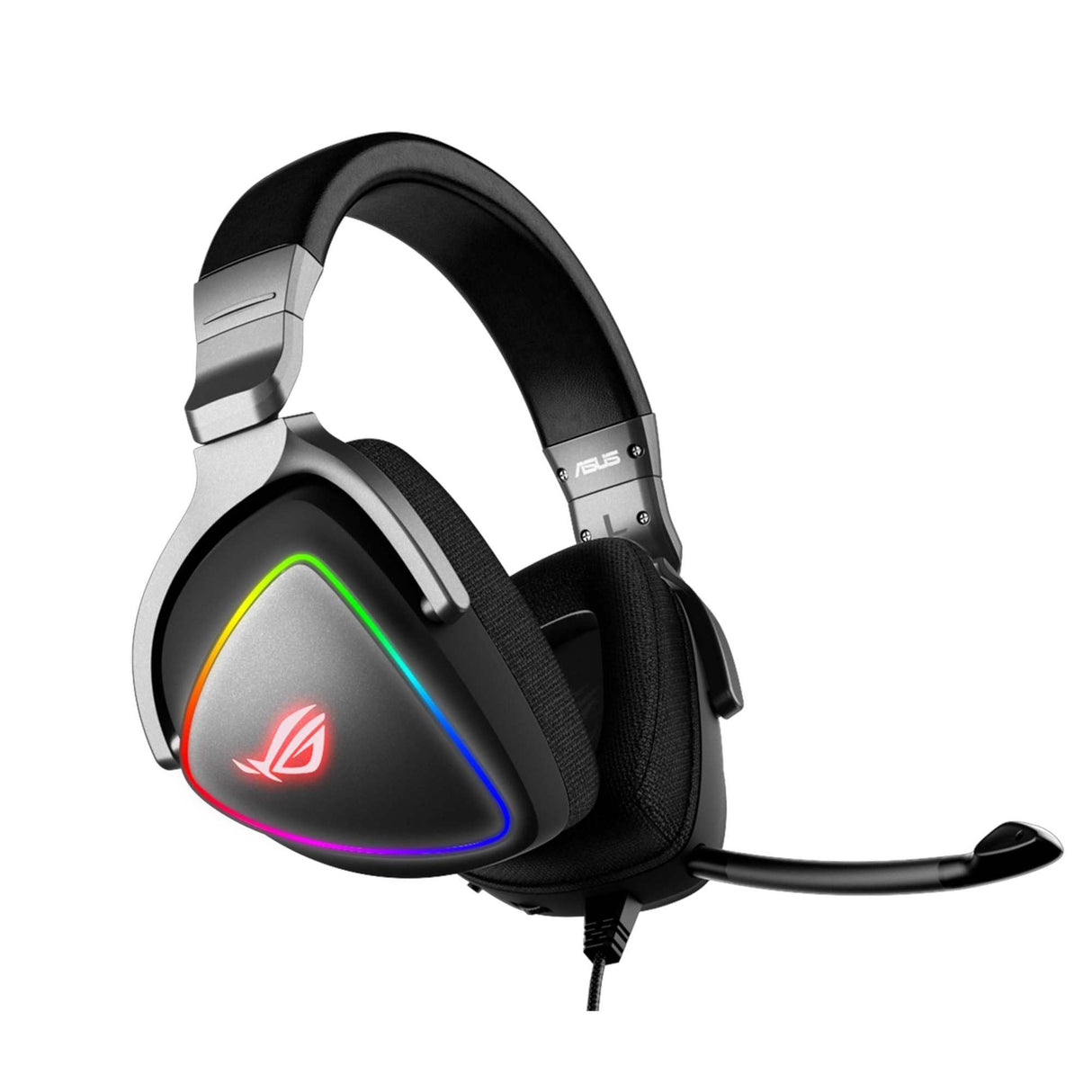 ASUS ROG Delta RGB Gaming Headset with Hi-Res ESS Quad-DAC, Circular RGB Lighting Effect and USB-C Connector for PCs, Consoles and Mobile Gaming, BLACK