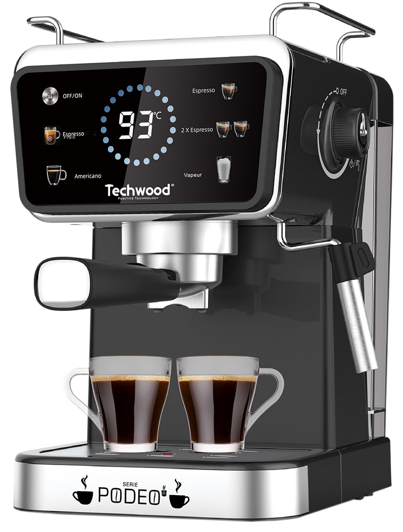 Techwood Máquina de café expreso TCA-1386EXN