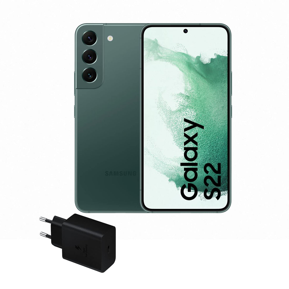 SAMSUNG Galaxy S22 5G (256 GB) + Cargador – Teléfono Móvil Libre, Smartphone Android, Color Verde (Versión Española)