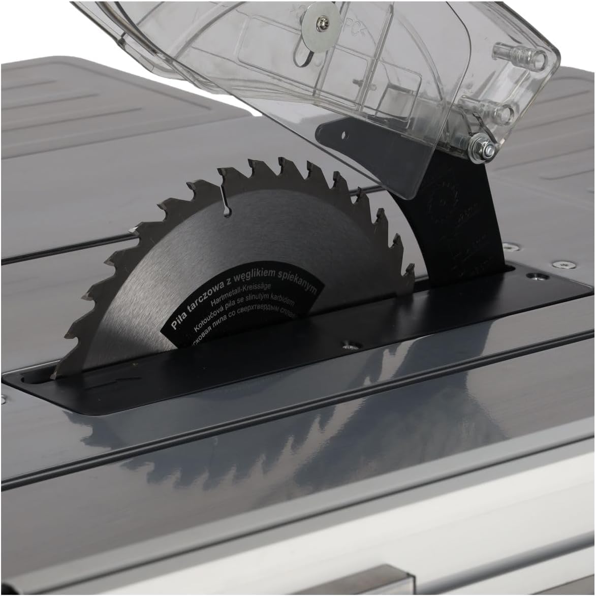 Dedra DED7754T3 Sierra de mesa para madera, cepilladora, sierra circular 2000 W, hoja de sierra de 254 mm, con tres discos incluidos, 4800 rpm, grosor máximo de corte 87 mm, sierra circular de mesa