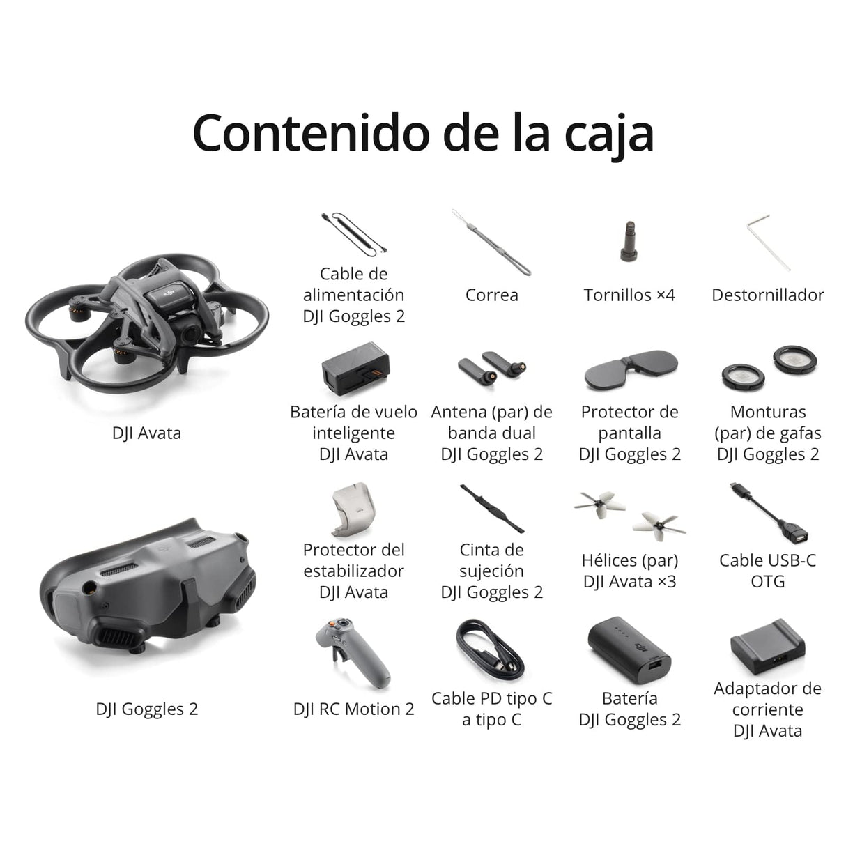 DJI Avata Pro-View Combo: dron cuadricóptero no tripulado con vídeo 4K estabilizado, campo de visión de 155°, con mando a distancia, Negro.