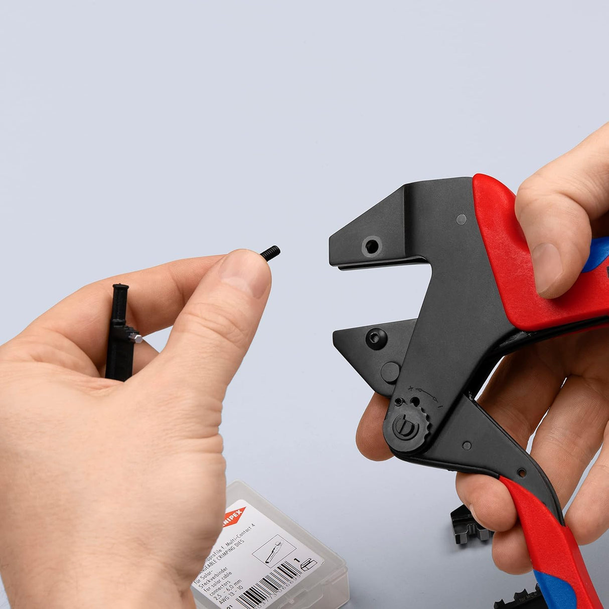 Knipex Crimpadora de sistema para mordazas intercambiables bruñido, con fundas multicomponentes 200 mm 97 43 200