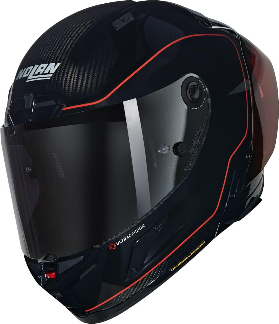 NOLAN Helmet X-804 RS ASSO DI PICCHE 342 XS, Carbono/Negro/Rojo
