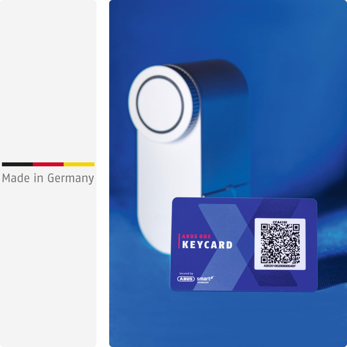 ABUS Loxeris One - Accionamiento de cerradura de puerta inteligente para abrir y cerrar la puerta de entrada mediante aplicación, cerradura electrónica con control de acceso, fácil montaje sin tirar