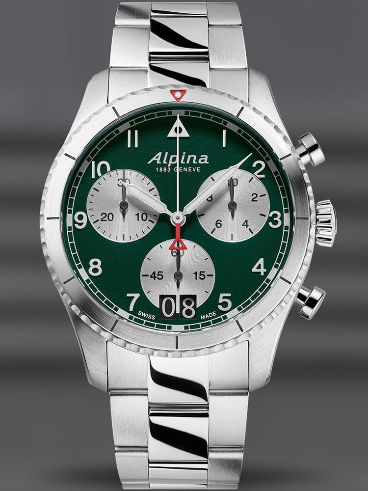 Alpina Reloj Analógico para Hombre de Cuarzo con Correa en Acero Inoxidable mid-39674