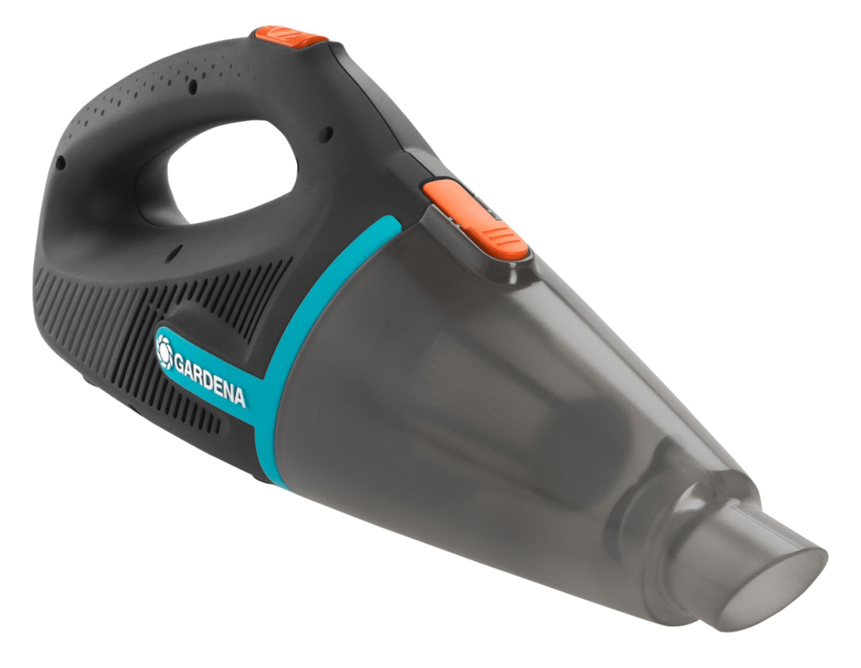 GARDENA EasyClean 9339-20 Aspirador de mano para exterior, Li aspirador con batería para partículas húmedas y secas, batería integrada