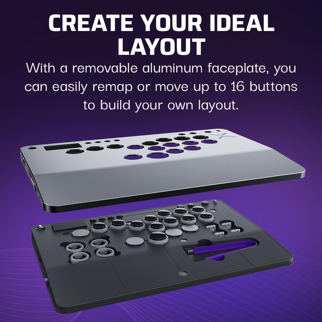 Turtle Beach Victrix Pro KO Leverless All Button Fight Stick for PlayStation 5, Officially Licensed PS5|PS4, Windows 10/11 PC, Customizable eSports Tournament Ready Controller, Gray