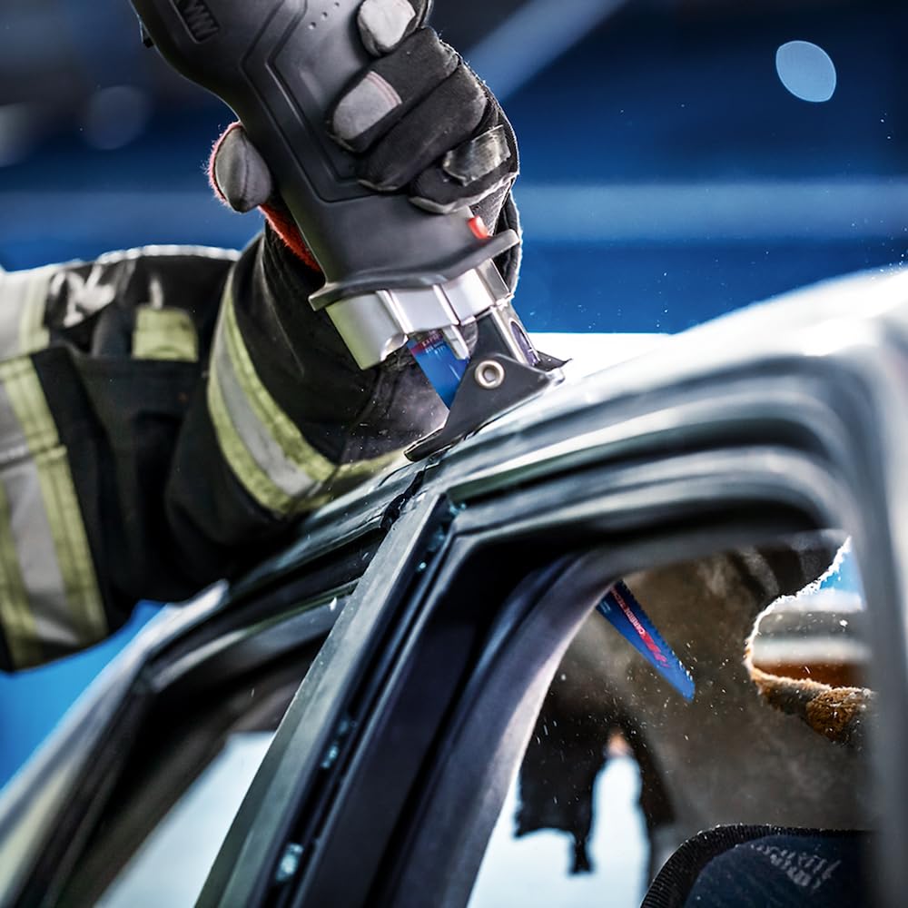 Bosch Professional 10x Hojas de sierra sable Expert `Vehicle Rescue` S 1157 CHM (para Vidrio, Acero resistente, Longitud 225 mm, accesorios Sierra sable)