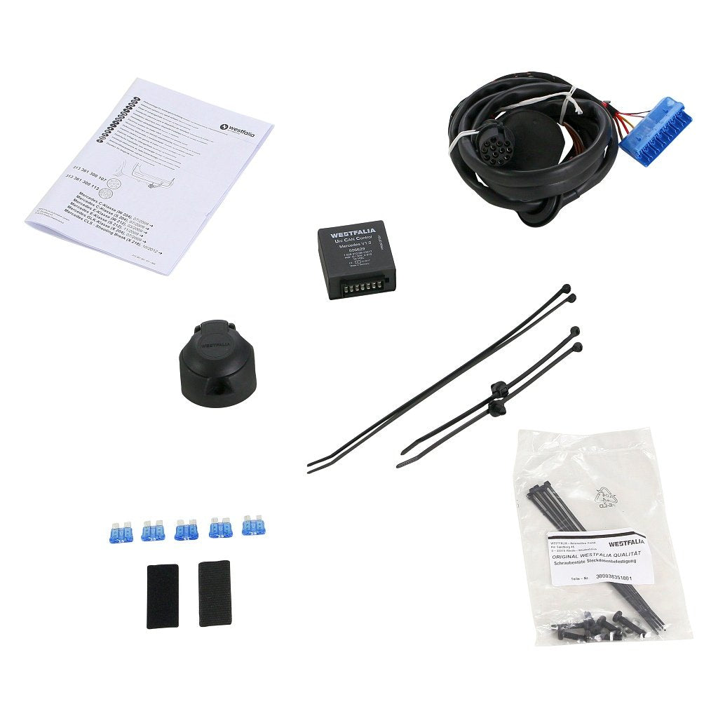 Westfalia Enganche Desmontable para Mercedes GLK (X204) (07/2009-09/2015) - Viene Acompañado de un Kit de Cableado de 13 pines