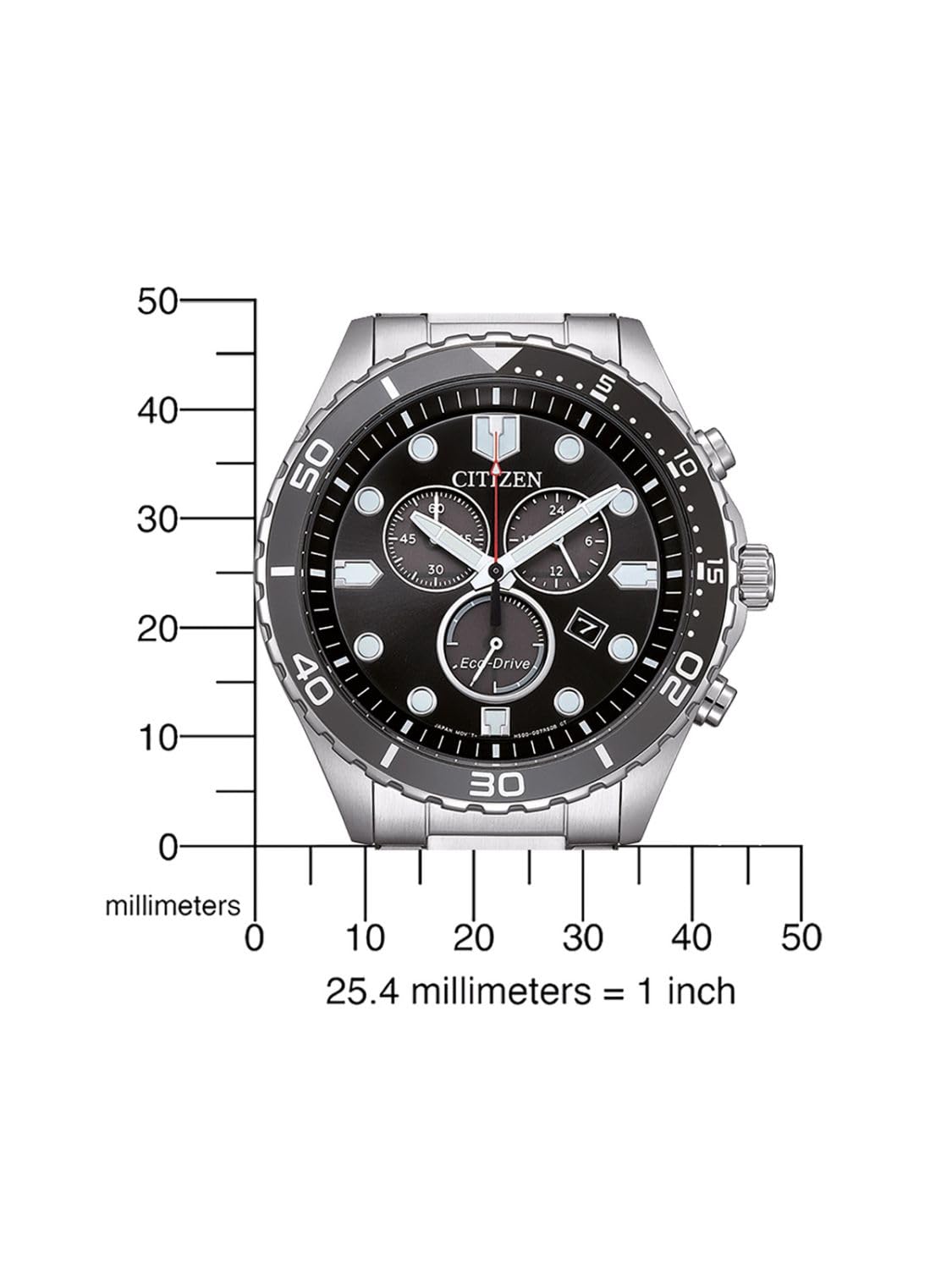 Citizen Reloj Cronógrafo para Hombres de Eco-Drive con Correa en Acero Inoxidable AT2568-82E