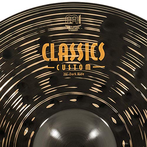 Meinl Cymbals Classics Custom Dark Cymbal Set - Juego de Platillos de Batería con Plato Hihat de 14 pulgadas, 16 Crash y 20 Ride - Bronce B12, Acabado Oscuro (CC141620)