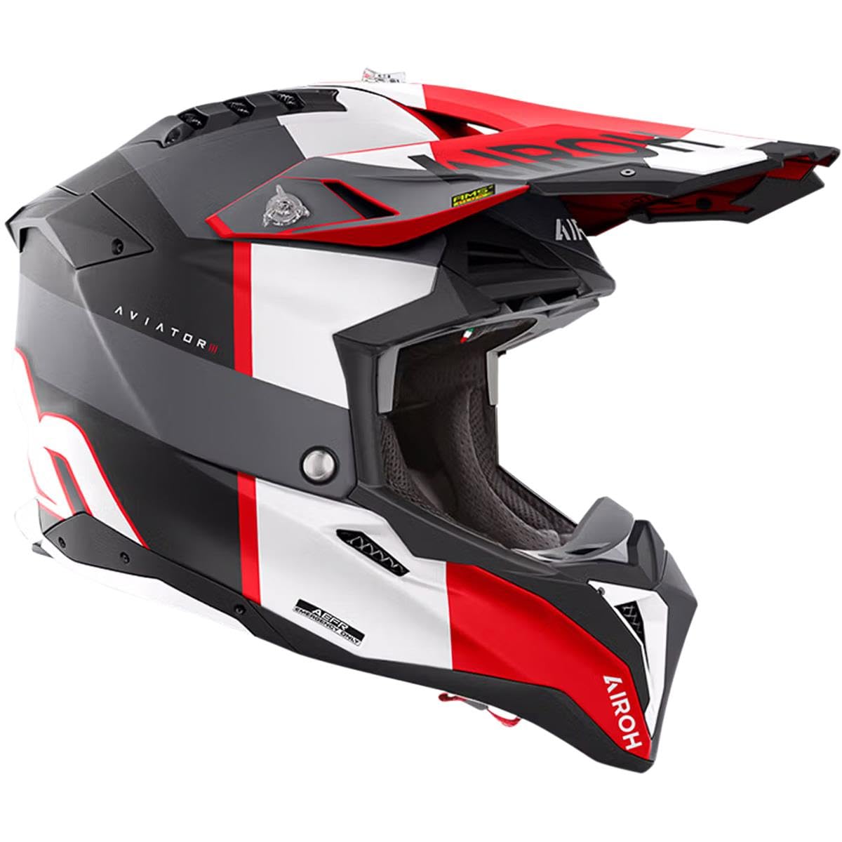 AIROH Aviator 3 Monarch Gris/Red Matt L