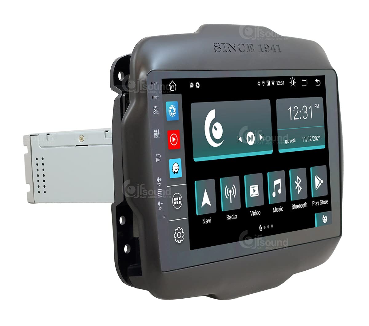 Autorradio de Ajuste Personalizado Compatible con Jeep Renegade Android GPS Bluetooth WiFi Dab USB Pantalla táctil Full HD 9