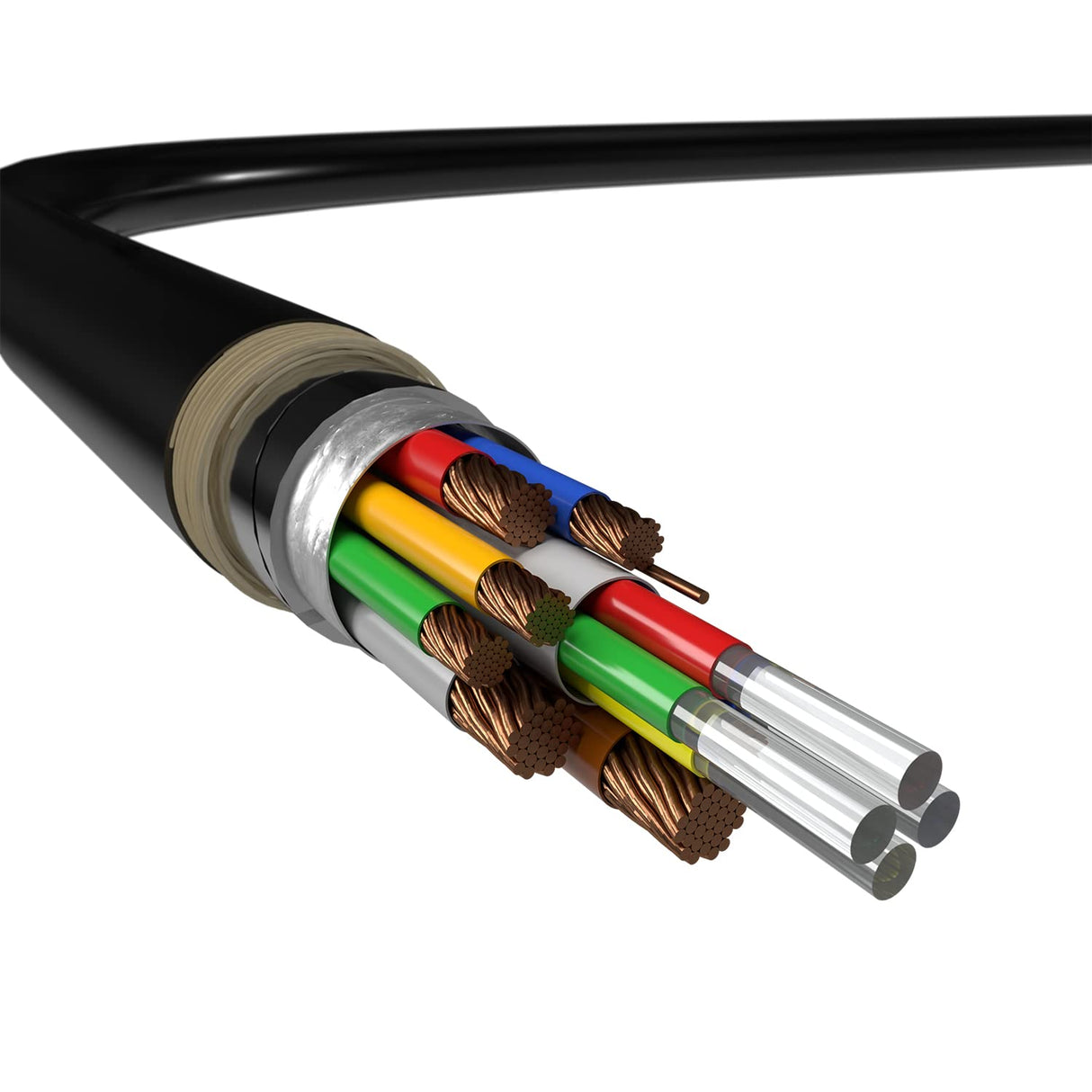 AISENS CABLE HDMI CON ARMADURA 2.1 8K A153-0611 HDMI MACHO HDMI MACHO 20M NEGRO