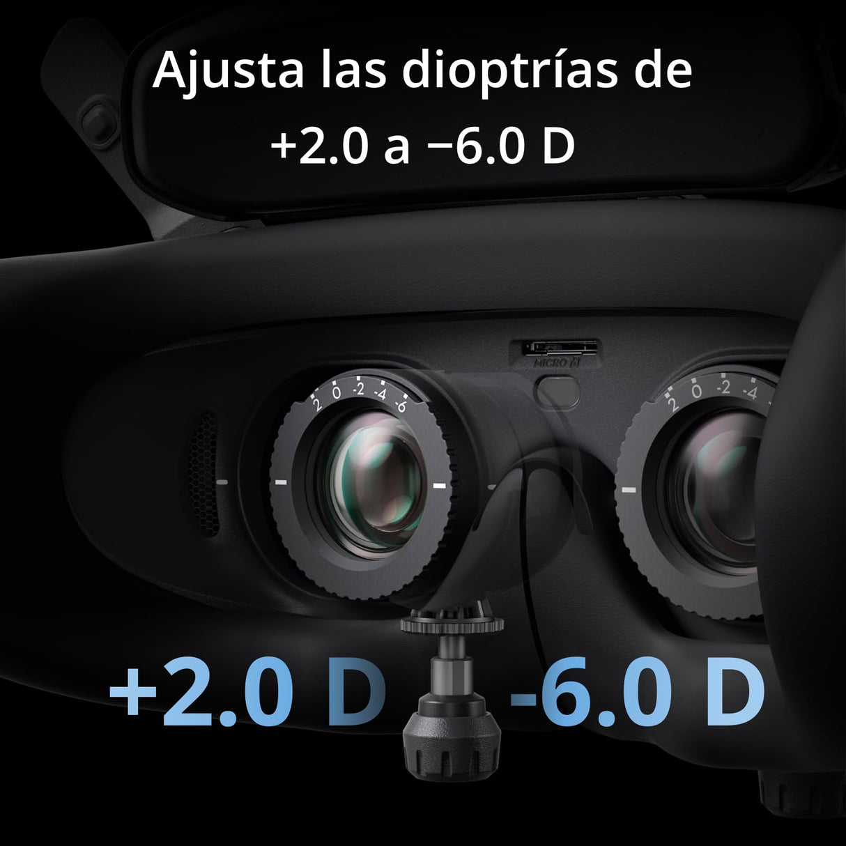 DJI Goggles 3, Gafas FPV con increíbles Pantallas Micro-OLED, Experiencia de Vuelo inmersiva, transmisión de vídeo HD O4, dioptrías Regulables, Streaming inalámbrico, Gafas para Drones