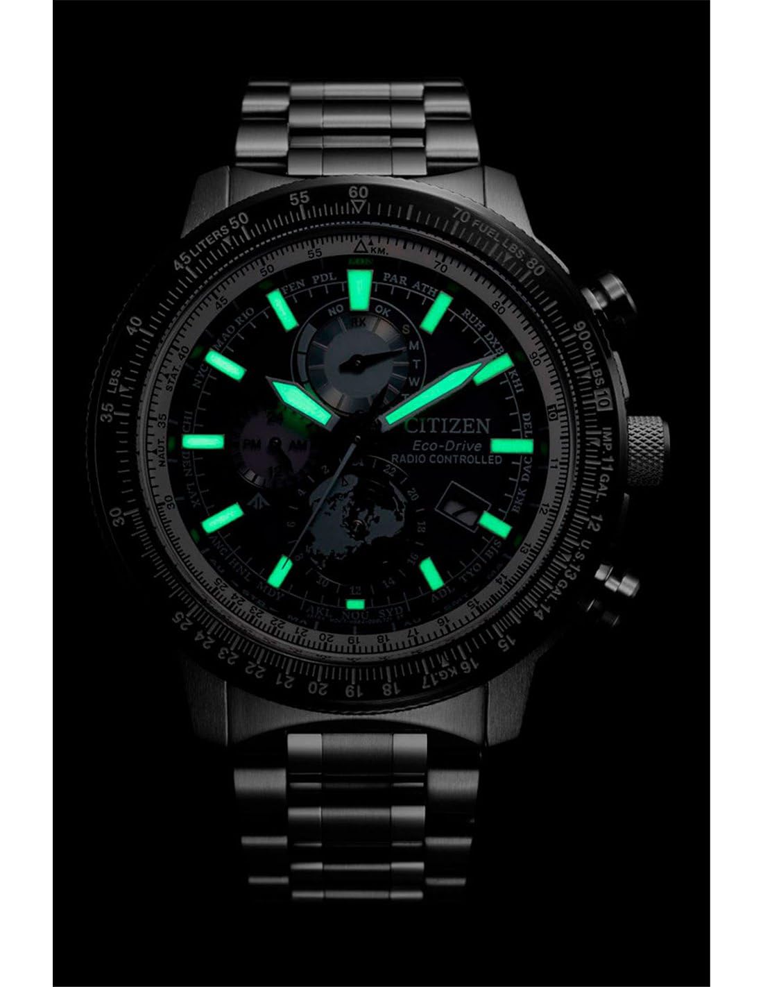 Citizen Reloj Multiesfera para Hombre de Cuarzo japonés con Correa en Acero Inoxidable BY3006-53E