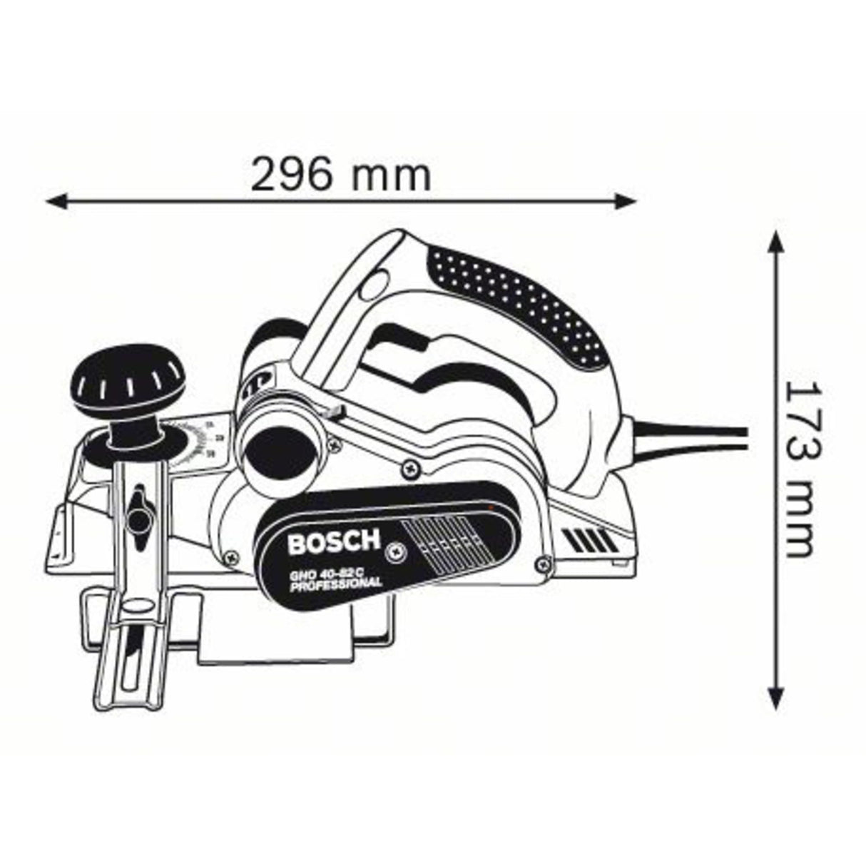 Bosch Professional GHO 40-82 C - Cepillo eléctrico (14000 rpm, profundidad hasta 4 mm, velocidad constante, en maletín)