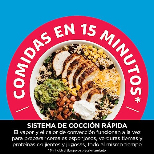Ninja Speedi Olla rápida, Freidora de aire y Multifunción, 5,7L, comidas para 4 en 15 minutos, Freír con aire, Vapor, Parrilla, Hornar, Asar, Sellar, Cocción lenta y más, en gris, ON400EU
