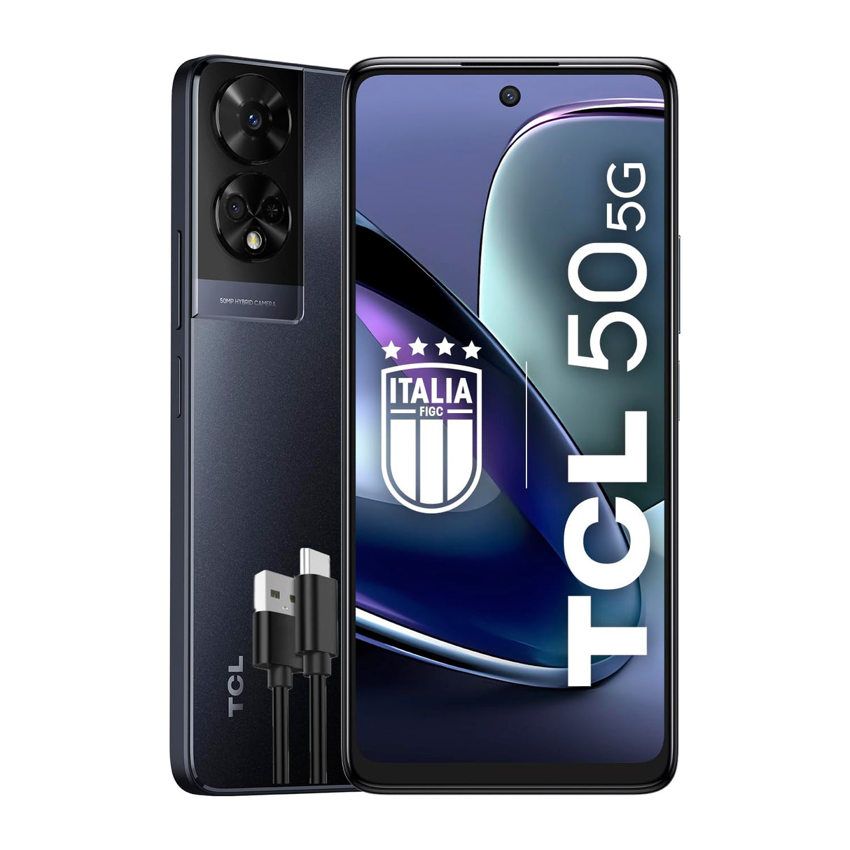 TCL Mobile 50 5G Smartphone, chipset MediaTek Dimensity 6100+, Pantalla HD+ 90Hz de 6,56 Pulgadas, 128, 8 de RAM, Extensión de 4 y 4 de RAM, Cámara Dual Híbrida de 50 MP, Android 14, 5010 mAh