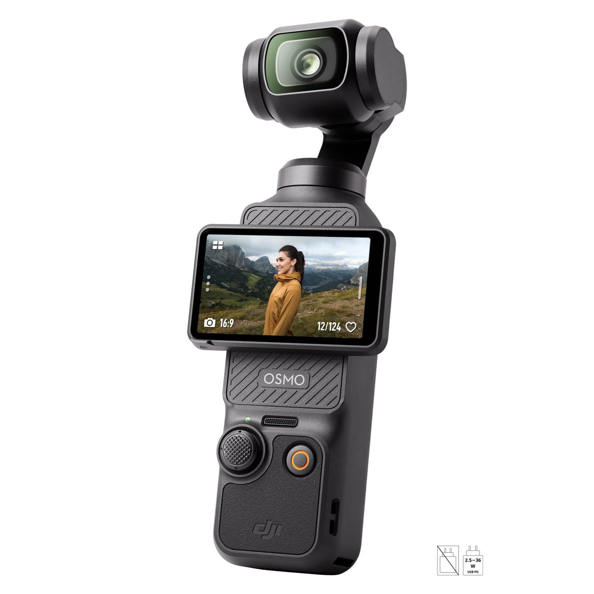 DJI Osmo Pocket 3, cámara con CMOS 1'' y vídeo 4K/120 fps, estabilización en 3 ejes, enfoque rápido, seguimiento de caras/objetivos, pantalla táctil giratoria de 2", cámara de vídeo pequeña