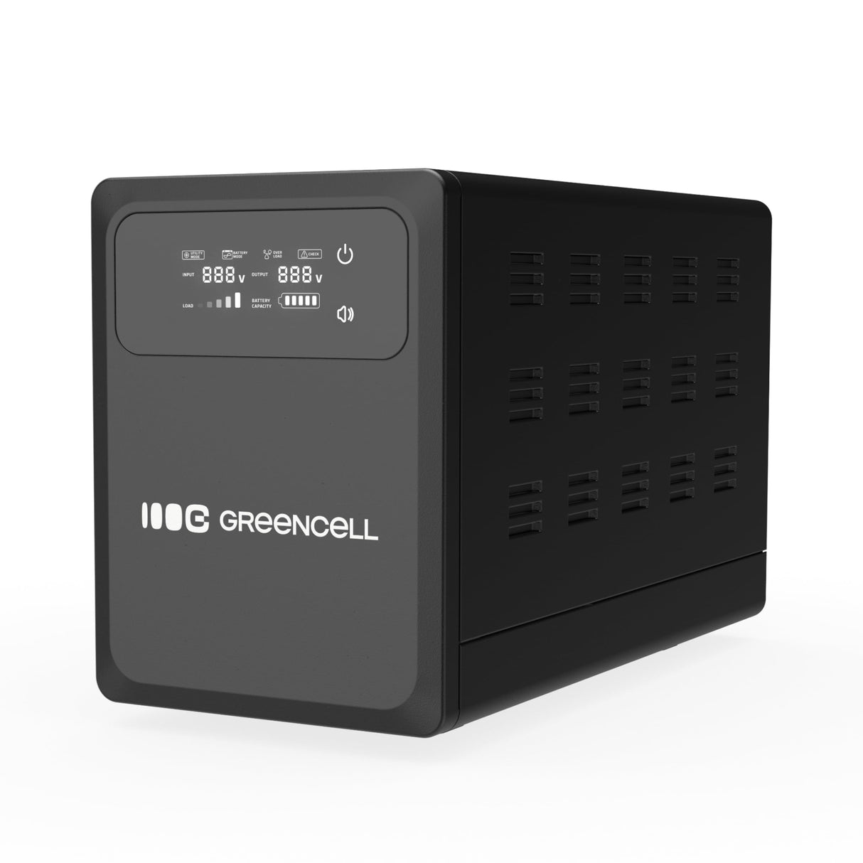 Green Cell SAI 1500 VA 1000 W PowerCore, Fuente de alimentación de Emergencia con Pantalla LCD, AVR UPS con Onda sinusoidal Pura, conexión de batería Externa, protección contra sobretensión