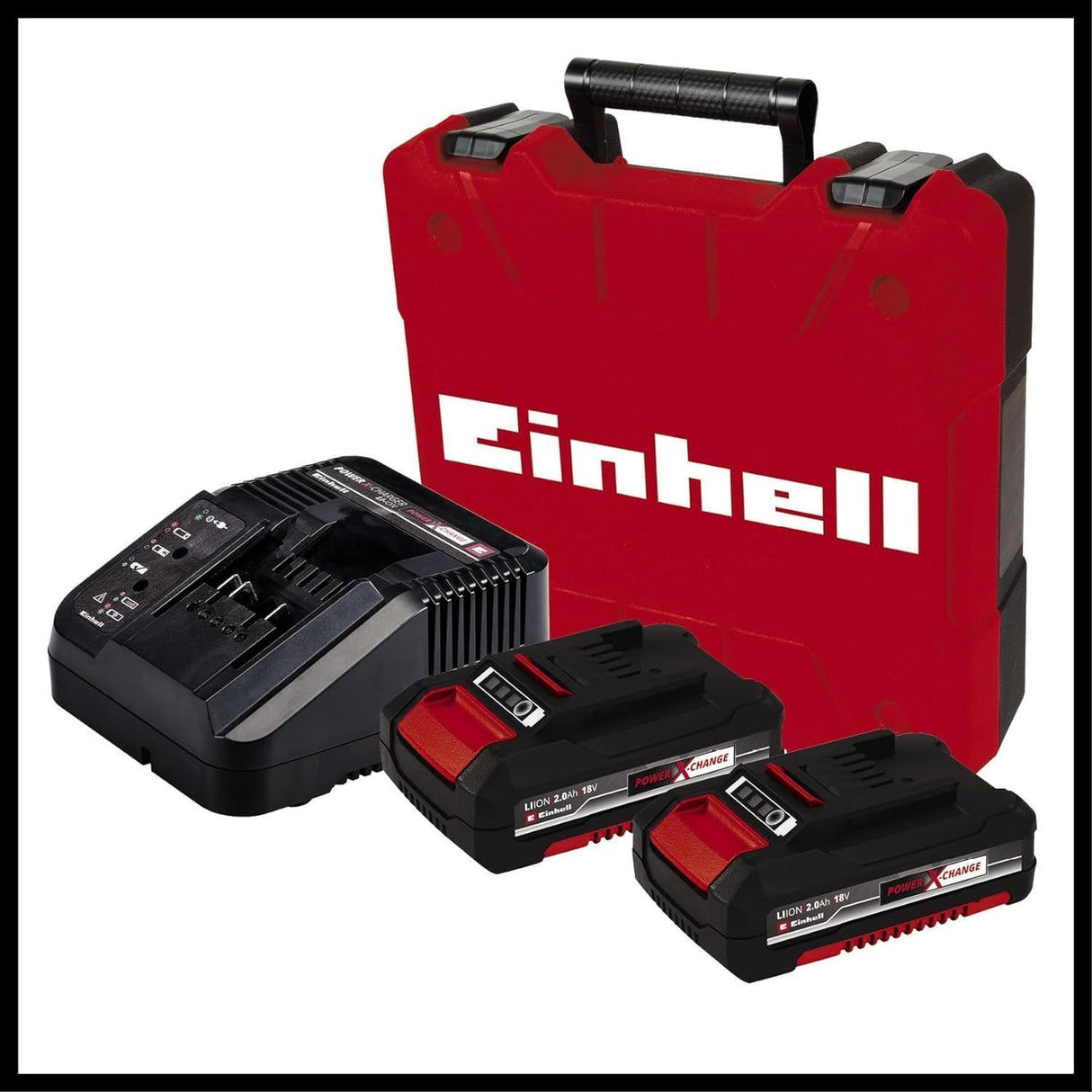 Einhell Professional Taladro percutor con batería TP-CD 18/60 Li-i BL +39 Power X-Change (18V, 60 Nm, set de puntas/brocas de 39 piezas, 2 baterías PXC de 2,0 Ah, E-Box Basic)