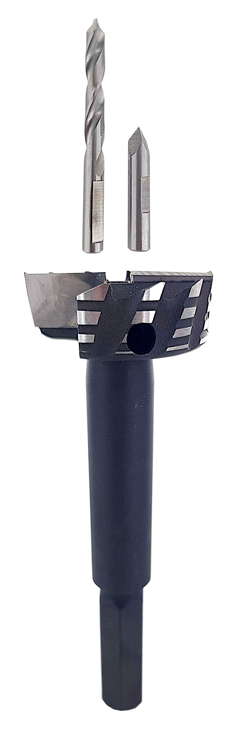 Famag Bormax HM prima 1664508 - Juego de brocas (8 unidades, diámetro de 15-50 mm, incluye punta centradora y taladro previo, para todos los materiales de madera, con caja de madera), color gris