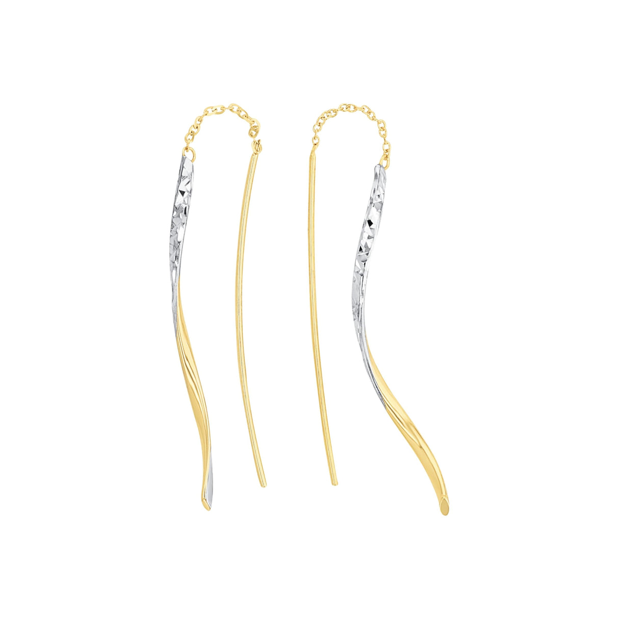 Amor pendientes Pendientes de mujer, 4 cm, Bicolor, Viene en caja de regalo de joyería,