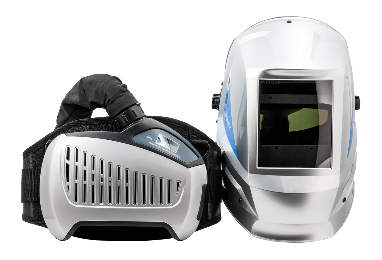 GYS, Máscara de soldadura respiratoria LCD GYSMATIC 3/9-13 G AIR True Color XL, campo de visión 100x60mm, oscurecimiento automático 0,04ms, clase óptica 1/1/1/1, filtro TH2 para MMA, TIG, MIG/MAG y