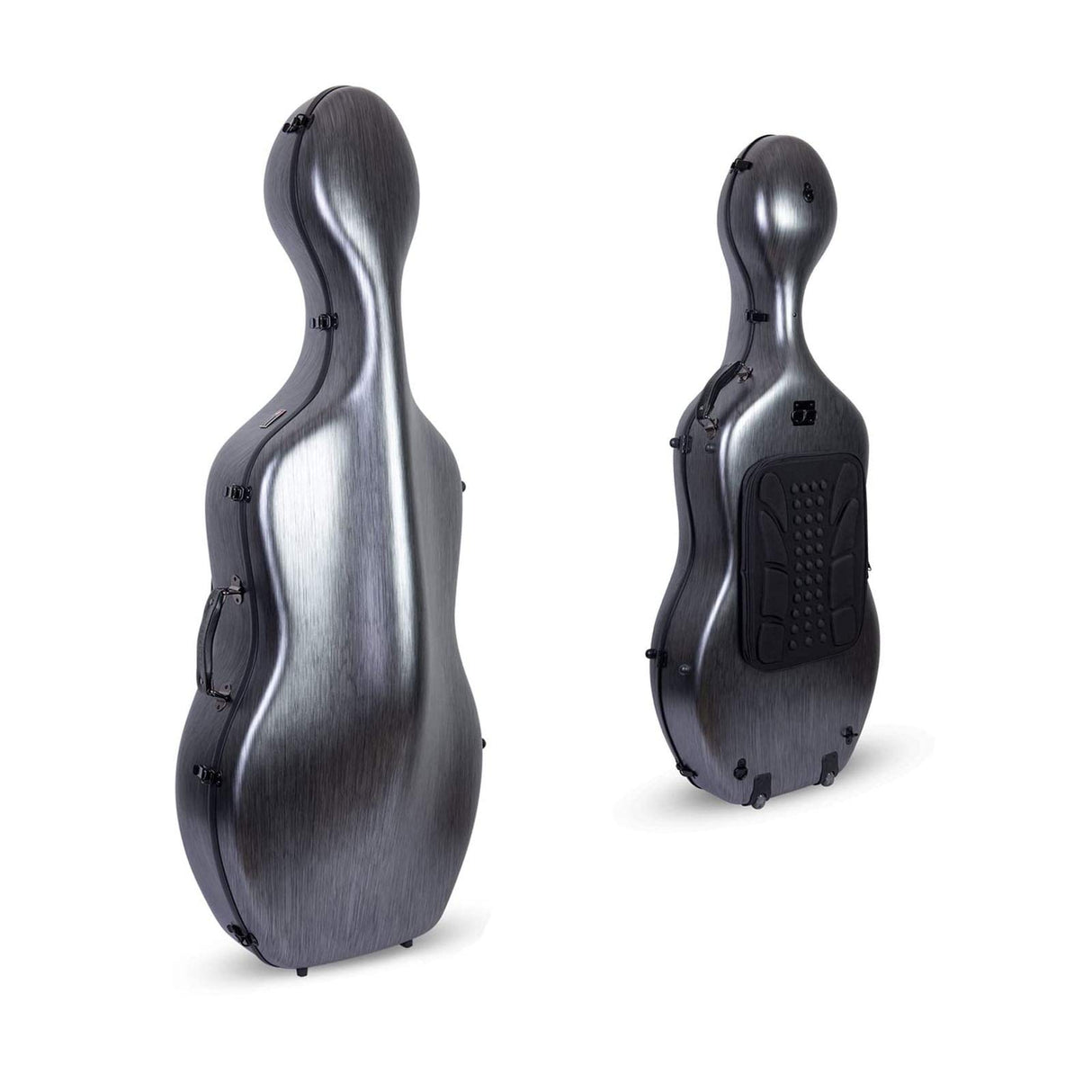 Crossrock Funda compuesta de policarbonato para Violonchelo de tamaño 4/4 con Mochila y Ruedas, Black, 4/4 Cello Case, Violonchelo de tamaño 4/4