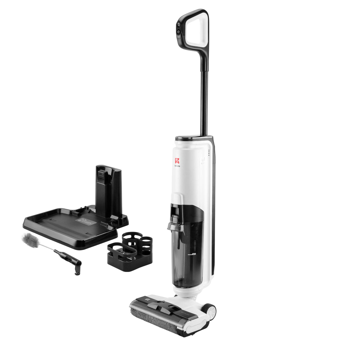 Di4 Velluto Fregona Eléctrica 2 en 1 Aspira y Friega, Motor Digital Brushless 220W, Autolimpieza, Sensor Inteligente de Suciedad, 40 min Autonomía, Pantalla LED, Doble Depósito, Tracción Automática