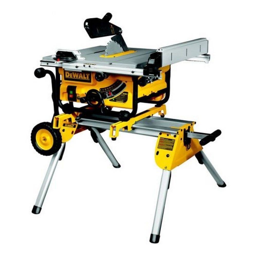 DEWALT DE7400-XJ - Mesa de Trabajo para Sierras con Ruedas de Alta Resistencia, Soporte Estacionario Ligero y Fácilmente Transportable en Aluminio, 83x91cm, Peso 15,5kg, Carga Máxima de Uso 68kg